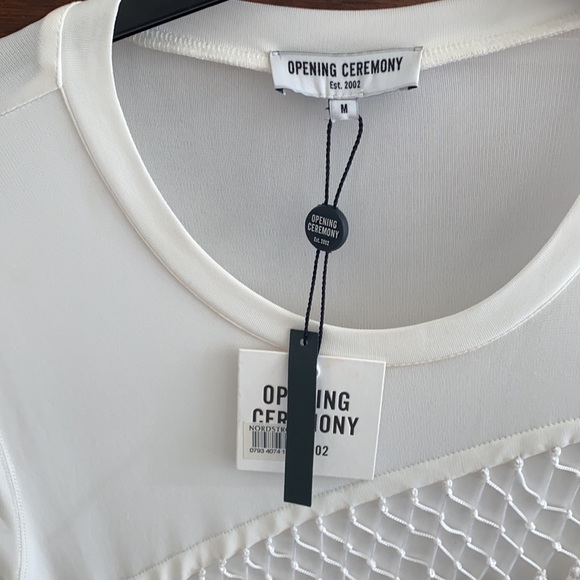 Opening Ceremony Off White Fringe top Medium - Picture 7 of 7